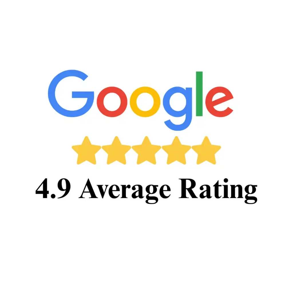 4.9 Star Average Rating on Google Reviews for Joe Benigno's Tree Service